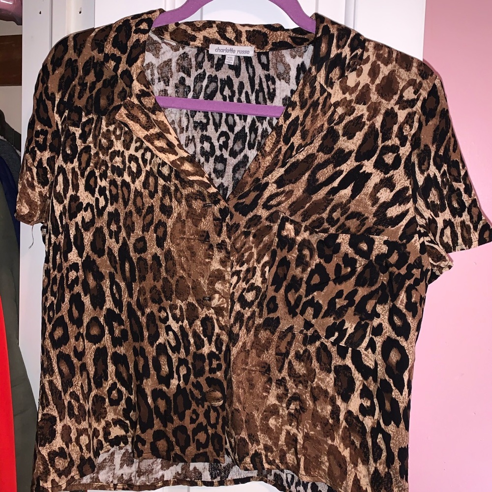 Charlotte Russe Cheetah Print Shirt